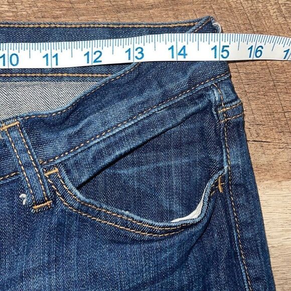 Gap Women's Cotton Stretch Long‎ And Lean Wide Leg Jeans Blue Size 6R - Picture 7 of 9